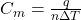 C_m = \frac{q}{n\Delta T}