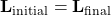 \[ \mathbf{L}_{\text{initial}} = \mathbf{L}_{\text{final}} \]