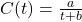 C(t) = \frac{a}{t + b}