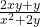 \frac{2xy + y}{x^2 + 2y}