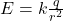 E = k \frac{q}{r^2}