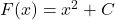 F(x) = x^2 + C