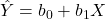 \hat{Y} = b_0 + b_1X