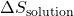 \Delta S_{\text{solution}}