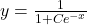 y = \frac{1}{1 + Ce^{-x}}