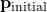 \[ \mathbf{p}_{\text{initial}}\]