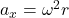 a_{x} = \omega^{2} r