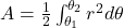 A = \frac{1}{2} \int_{\theta_1}^{\theta_2} r^2 d\theta