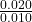 \frac{0.020}{0.010}