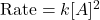 \text{Rate} = k[A]^2