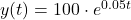 y(t) = 100 \cdot e^{0.05t}