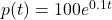 p(t) = 100e^{0.1t}