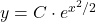 y = C \cdot e^{x^2/2}