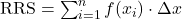 \text{RRS} = \sum_{i=1}^{n} f(x_i) \cdot \Delta x