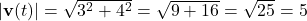 |\mathbf{v}(t)| = \sqrt{3^2 + 4^2} = \sqrt{9 + 16} = \sqrt{25} = 5