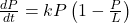 \frac{dP}{dt} = kP \left( 1 - \frac{P}{L} \right)