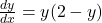 \frac{dy}{dx} = y(2 - y)