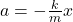 a = -\frac{k}{m} x