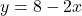 y = 8 - 2x