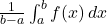 \frac{1}{b - a} \int_{a}^{b} f(x)\, dx