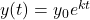 y(t) = y_0 e^{kt}