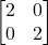 \begin{bmatrix} 2 & 0 \\ 0 & 2 \end{bmatrix}