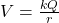 V = \frac{kQ}{r}