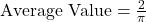 \text{Average Value} = \frac{2}{\pi}