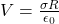 V = \frac{\sigma R}{\epsilon_{0}}