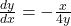 \frac{dy}{dx} = -\frac{x}{4y}