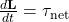 \frac{d\mathbf{L}}{dt} = \tau_{\text{net}}