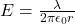 E = \frac{\lambda}{2\pi \epsilon_{0} r}