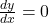 \frac{dy}{dx} = 0