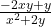 \frac{- 2xy + y}{x^2 + 2y}