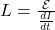 L = \frac{\mathcal{E}}{\frac{dI}{dt}}