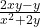 \frac{2xy - y}{x^2 + 2y}