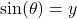 \sin(\theta) = y